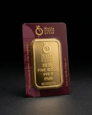 سبيكة ذهب 50 غرام عيار 999.9
